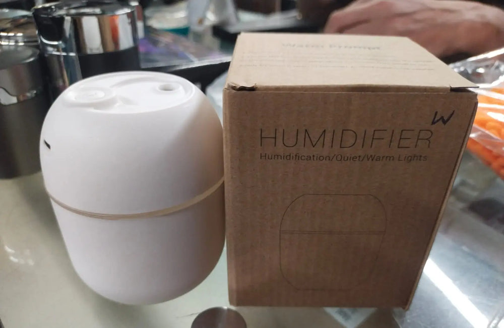 Portable USB Humidifier & Essential Oil Diffuser – Warm LED Light, Auto-Off, Car & Home Use, Face Steamer, Air Freshener – Compact & Quiet (Gadget Xpres) Gadget Xpres