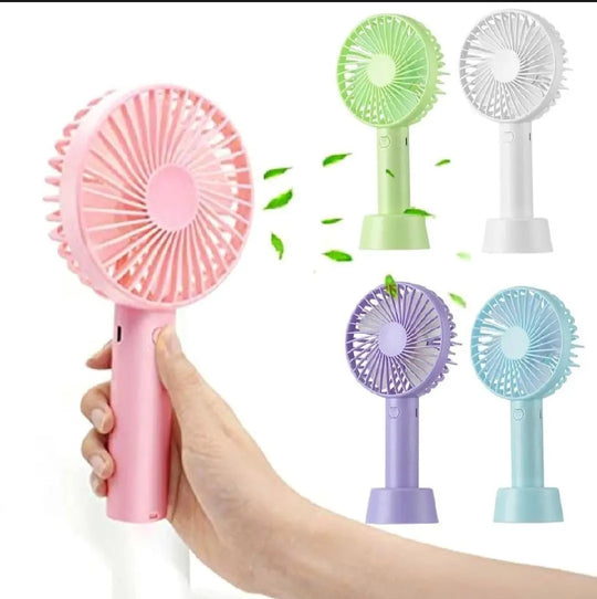 Portable USB Rechargeable Mini Fan | Handheld 3-Speed Strong Wind Cooling Fan for Pakistan Gadget Xpres
