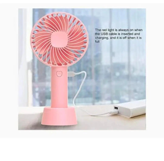 Portable USB Rechargeable Mini Fan | Handheld 3-Speed Strong Wind Cooling Fan for Pakistan Gadget Xpres