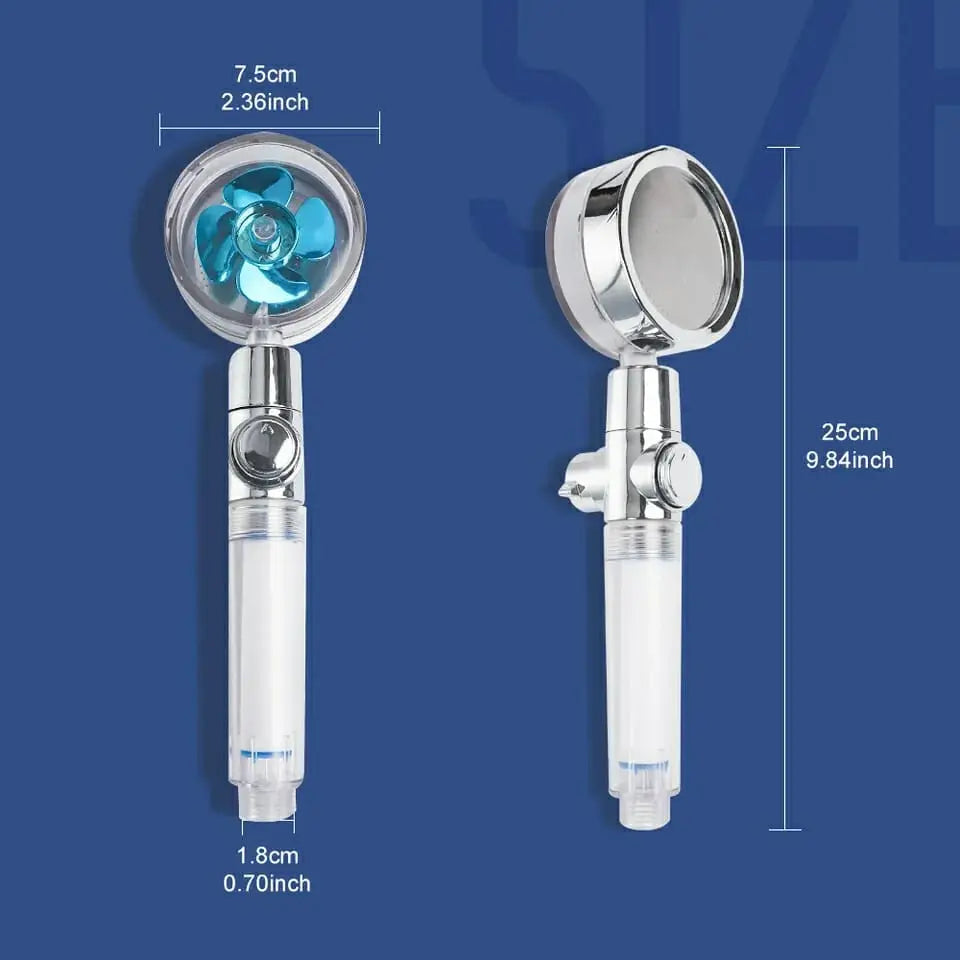 Pressurized Shower Head – High Pressure Water Saving Turbine Shower – One-Piece Water Stop – Durable & Affordable Bathroom Upgrade for Pakistani Homes Gadget Xpres