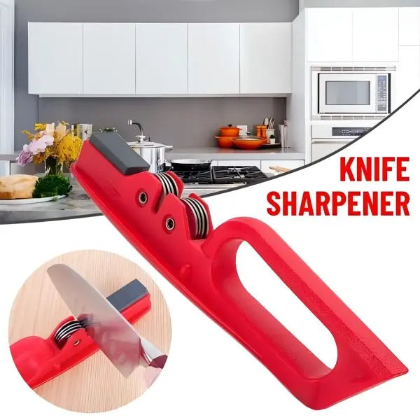 Professional 8-Wheel Knife Sharpener - Coarse & Fine Slots for Kitchen Knives | Durable Grip | Quick Sharpening (Random Color) Gadget Xpres