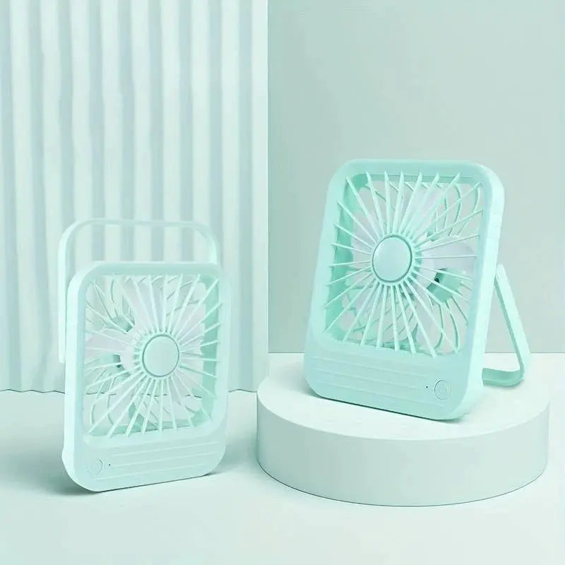 Quiet Hanging Desk Fan – Mini USB Rechargeable Portable Cooling Fan | Silent Desktop Fan for Home, Office & Outdoor Use | Compact Design | Random Color | Best Summer Gadget in Pakistan Gadget Xpres