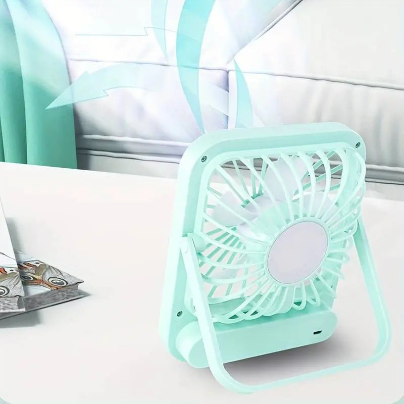 Quiet Hanging Desk Fan – Mini USB Rechargeable Portable Cooling Fan | Silent Desktop Fan for Home, Office & Outdoor Use | Compact Design | Random Color | Best Summer Gadget in Pakistan Gadget Xpres