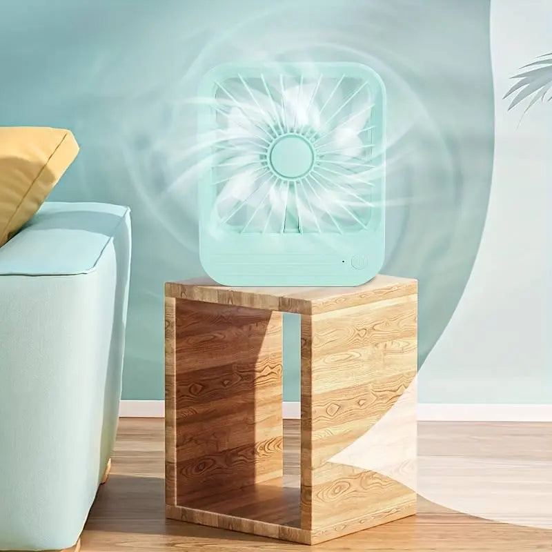 Quiet Hanging Desk Fan – Mini USB Rechargeable Portable Cooling Fan | Silent Desktop Fan for Home, Office & Outdoor Use | Compact Design | Random Color | Best Summer Gadget in Pakistan Gadget Xpres