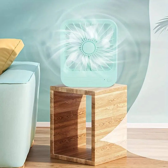 Quiet Hanging Desk Fan – Mini USB Rechargeable Portable Cooling Fan | Silent Desktop Fan for Home, Office & Outdoor Use | Compact Design | Random Color | Best Summer Gadget in Pakistan Gadget Xpres