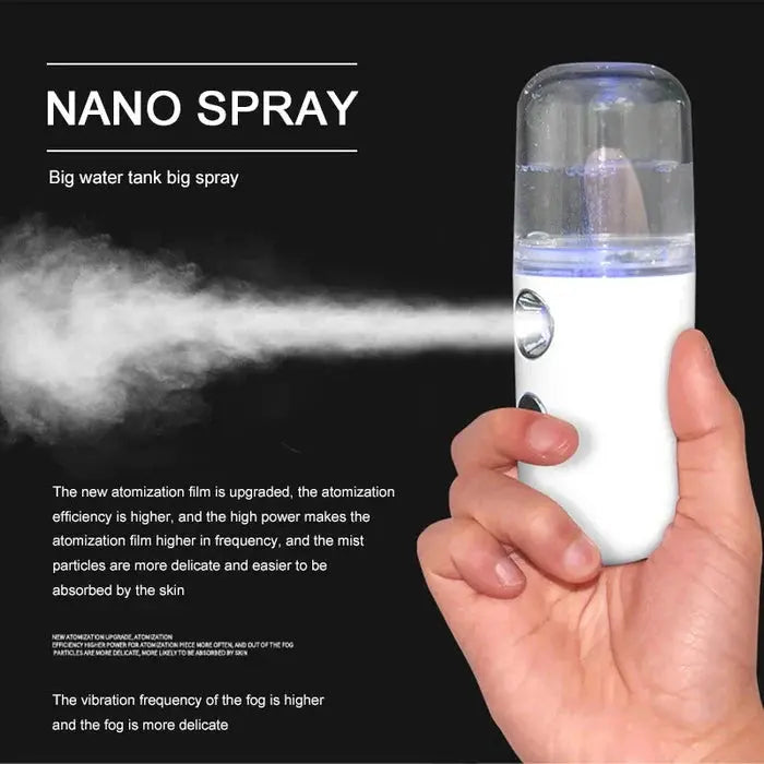 Rechargeable Mini Nano Face Steamer & Sprayer – Portable Facial Mist Machine for Glowing Skin (Random Color) – Best for Home & Travel Gadget Xpres