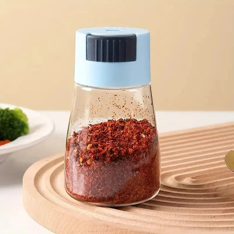 Sealed Glass Spice Jar – Salt & Pepper Dispenser Bottle (180ml) | Press Control, Durable & Leak-Proof | Random Color – Ideal for Pakistani Kitchens Gadget Xpres