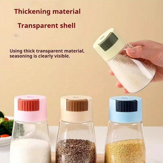 Sealed Glass Spice Jar – Salt & Pepper Dispenser Bottle (180ml) | Press Control, Durable & Leak-Proof | Random Color – Ideal for Pakistani Kitchens Gadget Xpres