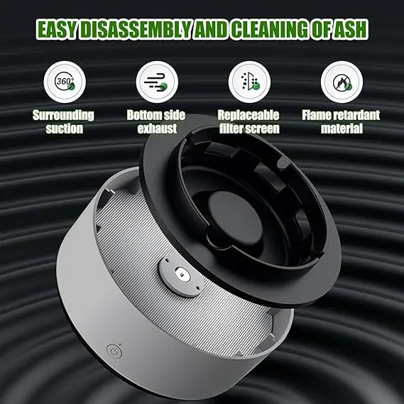 Smokeless Ashtray with Air Purifier – Multipurpose, Anti-Smoke, Odor Remover, Rechargeable | Best for Home, Office & Car | Random Colors – Gadget Xpres Pakistan Gadget Xpres