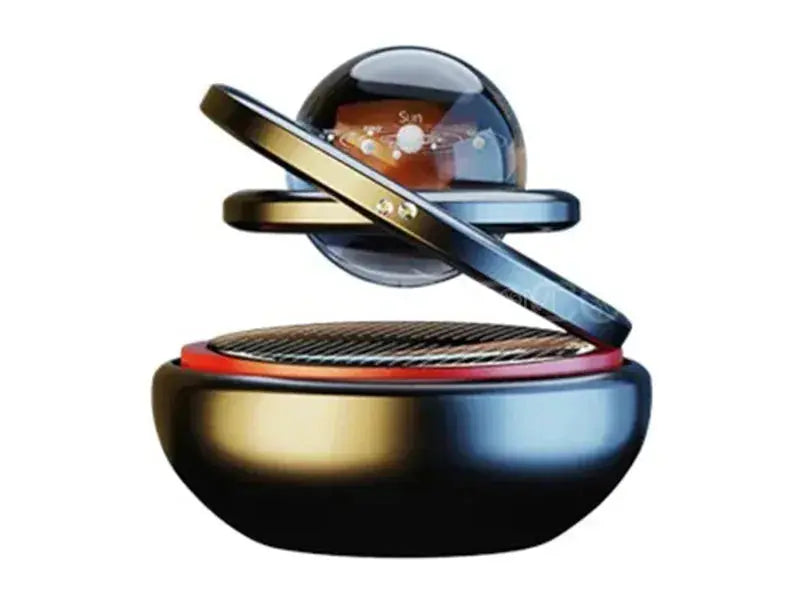 Solar Car Air Freshener - Rotating Double Ring Dashboard Decor, Auto Air Purifier | Best Quality (Random Color) | Gadget Xpres Gadget Xpres