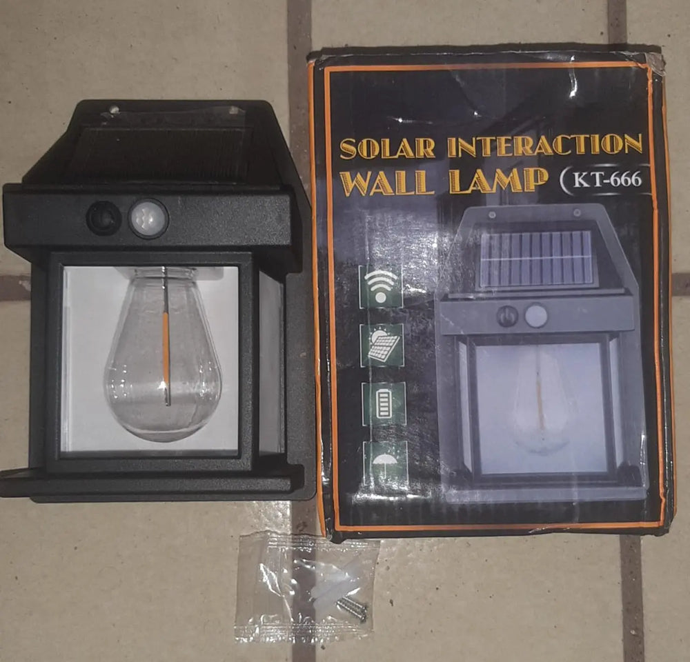 Solar Tungsten Filament Lamp – Outdoor Waterproof, Motion Sensor Wall Light for Garden, Courtyard, Villa – Energy-Saving & Weatherproof (KT-666) (Characters: 182) Gadget Xpres