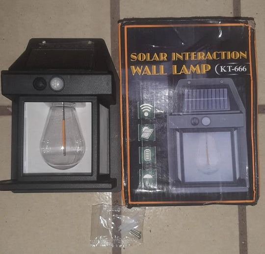 Solar Tungsten Filament Lamp – Outdoor Waterproof, Motion Sensor Wall Light for Garden, Courtyard, Villa – Energy-Saving & Weatherproof (KT-666) (Characters: 182) Gadget Xpres