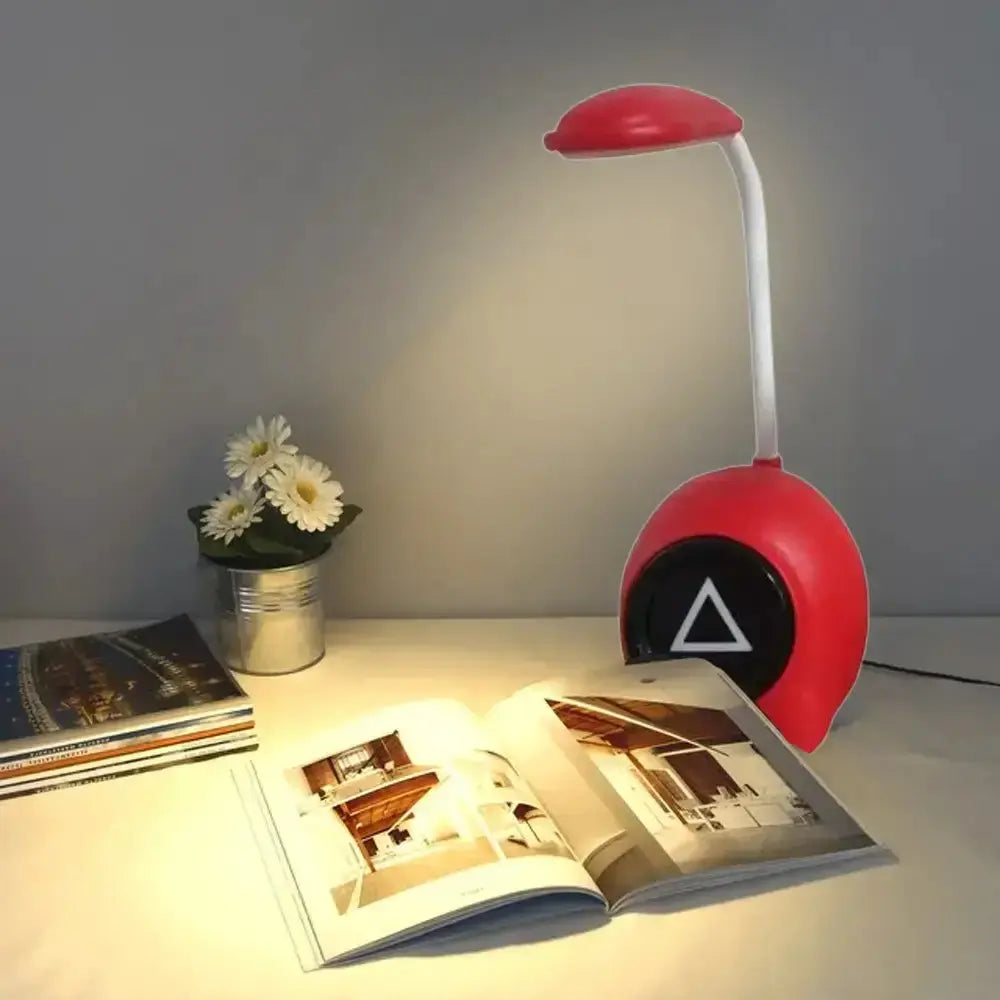 Squid Game USB Table Lamp – Red LED Reading Light, Portable Night Light for Kids & Study – Gift Idea (1 PC) Gadget Xpres