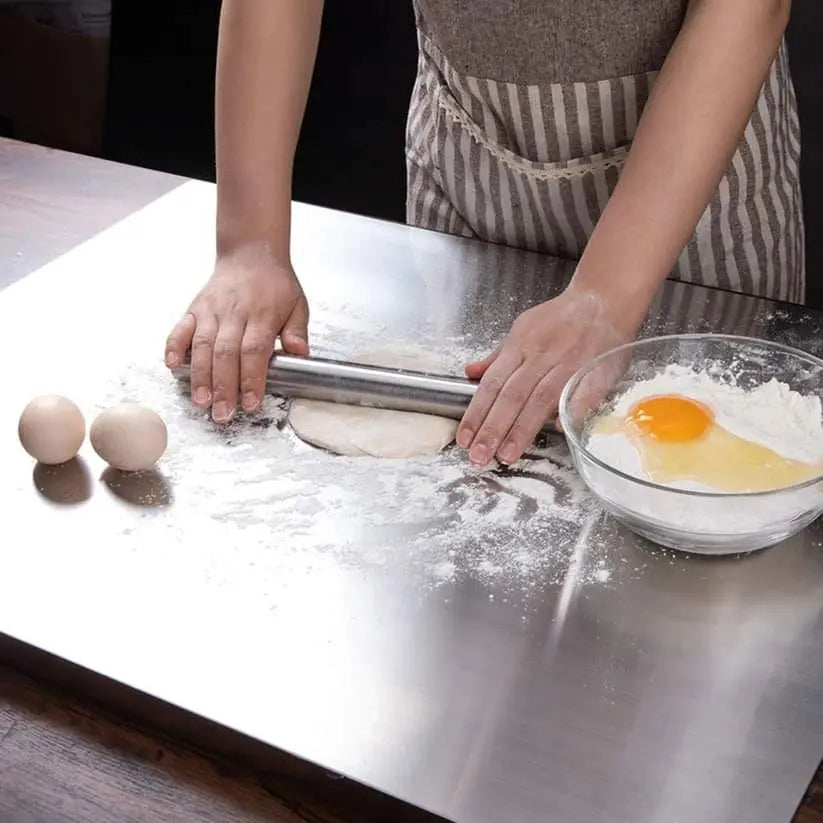 Stainless Steel Cutting Board for Kitchen - Durable Chopping Board with Rolling Pins for Baking Gadget Xpres