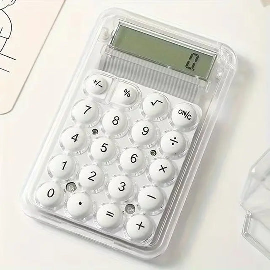 Student Calculator - 8-Digit Large LCD Screen, Soft Silicone Buttons (Random Color) - School Supplies, Office Use Gadget Xpres