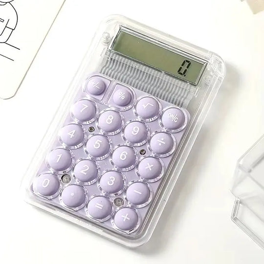 Student Calculator - 8-Digit Large LCD Screen, Soft Silicone Buttons (Random Color) - School Supplies, Office Use Gadget Xpres