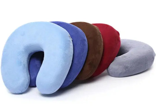 U-Shaped Travel Neck Pillow – Ultra Soft & Comfortable for Airplane, Car, Office – Lightweight & Portable (Random Color) – Best Gift for Family Gadget Xpres