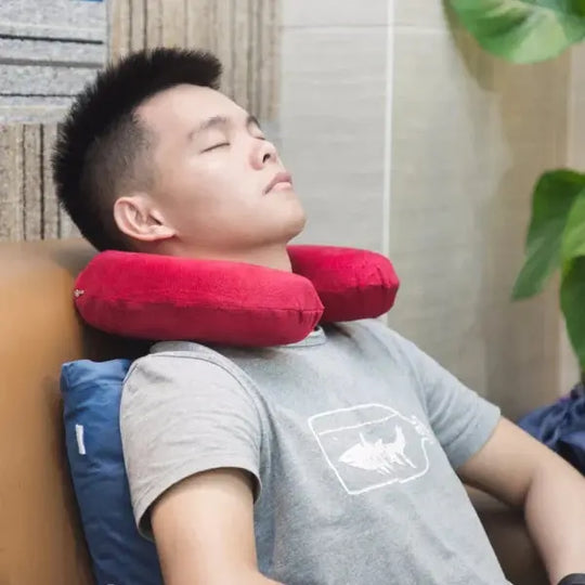 U-Shaped Travel Neck Pillow – Ultra Soft & Comfortable for Airplane, Car, Office – Lightweight & Portable (Random Color) – Best Gift for Family Gadget Xpres