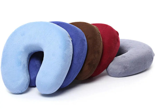 U-Shaped Travel Neck Pillow – Ultra Soft & Comfortable for Airplane, Car, Office – Lightweight & Portable (Random Color) – Best Gift for Family Gadget Xpres