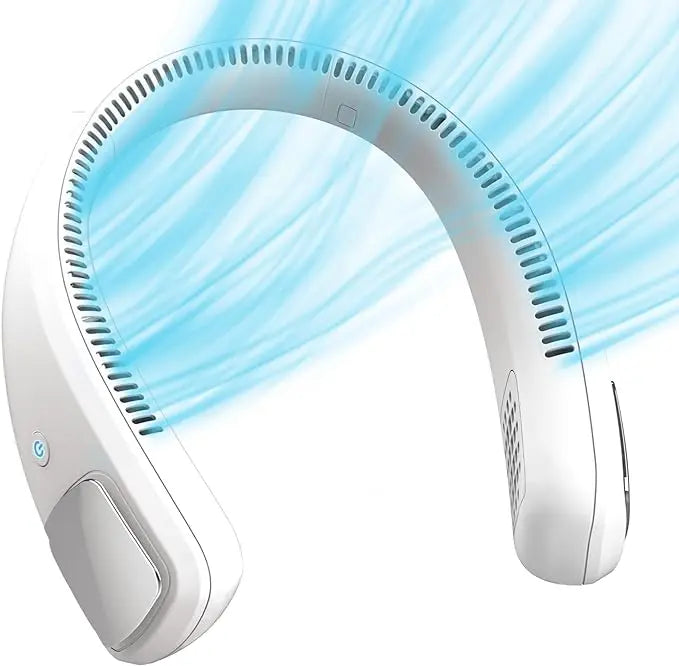 Wearable Neck Fan | 3-Speed USB Rechargeable Portable Cooler | Hands-Free Personal Mini Fan for Summer | Outdoor & Indoor Use (Random Color) - Best for Pakistan Weather Gadget Xpres
