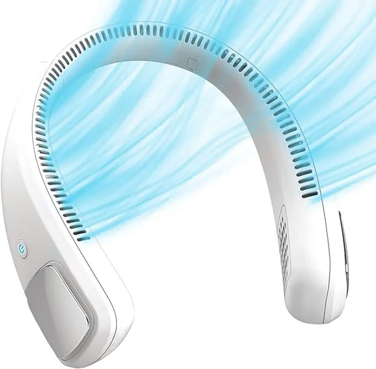 Wearable Neck Fan | 3-Speed USB Rechargeable Portable Cooler | Hands-Free Personal Mini Fan for Summer | Outdoor & Indoor Use (Random Color) - Best for Pakistan Weather Gadget Xpres
