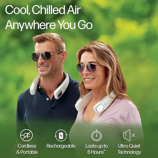 Wearable Neck Fan | 3-Speed USB Rechargeable Portable Cooler | Hands-Free Personal Mini Fan for Summer | Outdoor & Indoor Use (Random Color) - Best for Pakistan Weather Gadget Xpres