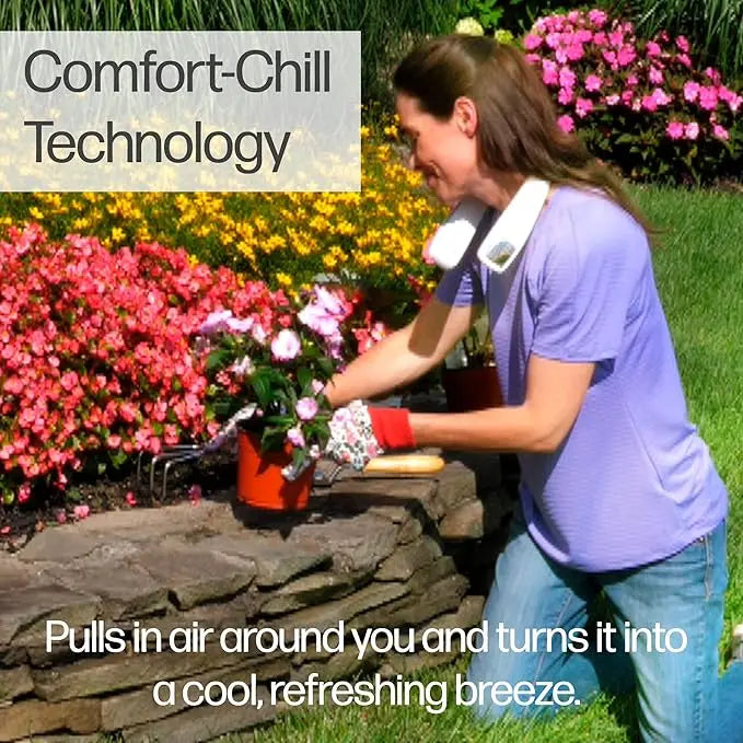 Wearable Neck Fan | 3-Speed USB Rechargeable Portable Cooler | Hands-Free Personal Mini Fan for Summer | Outdoor & Indoor Use (Random Color) - Best for Pakistan Weather Gadget Xpres